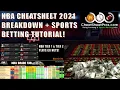 NBA CheatSheet Tutorial 2021 Season Sports Betting Tab