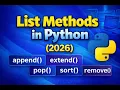 Python List Methods Explained append extend insert remove more Full Guide 2026