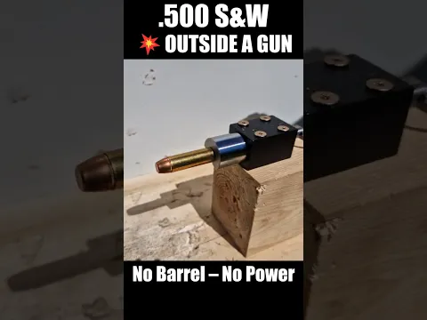 Exploding OUTSIDE a Gun BARREL 500 S&W Magnum vs Ballistic Hand #experiment #mrmichal #500S&W