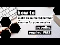 How to make an animated number counter with NO CODE - for wix