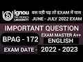 Bpag 172 Important question bpag 172 previous year question BPAG 172 EXAM 2022 BPAG 172 EXAM