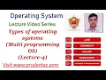 Types of Operating System Multi programming OS