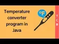 Java program for temperature conversion