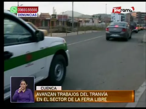 Avanzan trabajos del tranvía en el sector de la Feria Libre