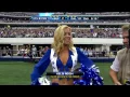 David Nelson hugs cheerleader Kelsi Reich