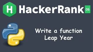 Write a function Leap Year HackerRank Solution Python Easy Introduction Hindi
