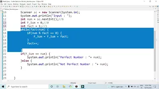 How to implement Perfect Number in Java Perfect Number Program in Java