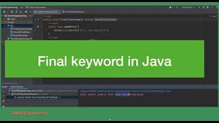 What is Final Keyword In Java Interview Question Final keyword in Java