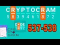 CRYPTOGRAM Word Logic Puzzles level 537 538