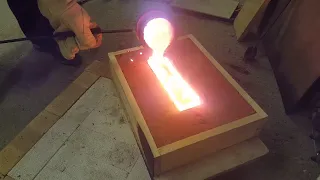 Massive Scrap Copper Ingot Cast In Petrobond Sand