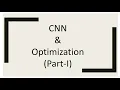 CNN Optimization part-1 Machine Learning INF8245E Lecture-11 Part-1