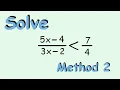 Solving Rational Inequalities - Method 2