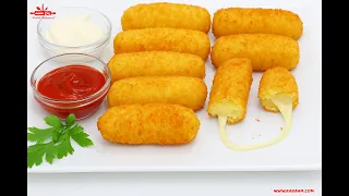 عندك حبتين بطاطس وجبنة حضري هي الوصفة المحببة الى الصغار والكبار أصابع البطاطس المقرمشة بالجبنة 