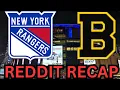 Reddit Recap of the New York rangers win over the Boston bruins