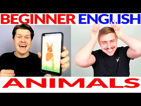 Iniciante fácil Listening em inglês Curso Lição: Animals (Part 1) 🐇🐄🐘🐅🐍🦜🐝 Input compreensível em inglês
