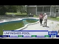 Woman s pool incomplete after paying 100K to contractors