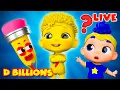 Download Lagu LIVE - D Billions Best Educational Songs for Kids | Magic Pencil! Hide and Seek with Baby DB
