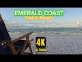 Emerald Coast 4K Destin Beach ASMR relaxation sleep meditation study - waves birds background