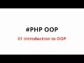 1 PHP OOP Introduction to PHP Object Oriented Programming