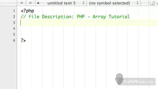Tutorial 7 - PHP Arrays