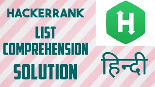 List Comprehension Hackerrank Solution Python In Hindi