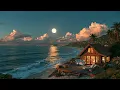 Full Moon Beach ASMR ~ Tranquil Ocean Waves Sounds For Deep Sleep And Serene Relaxation