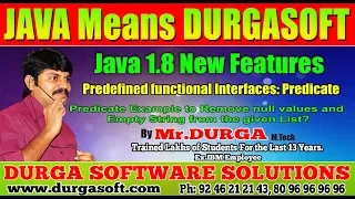 Java 8 Predicate Example to Remove null Values and empty String from the given List by Durga