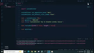Customtkinter how to disable window resize