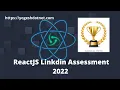 React Linkedin Skill Assessment Test with questions and answers 2022 Boost your linkeding profile