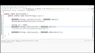 Optional Class in java 8 explained in 5 minutes with example