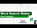 Free Word Search Maker