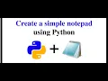 python projects 37 GUI Notepad App with Tkinter