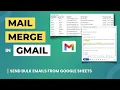 How to Mail Merge in Gmail Send Bulk Emails on Google Sheets