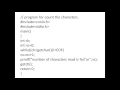 C PROGRAM - COUNT THE CHARACTERS AND LINES IN TELUGU