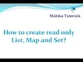 Java Interview 14 - How to create read only List Map and Set