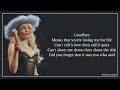 Lagu GOODBYE - SABRINA CARPENTER LYRICS