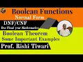 Normal form of a boolean functions DNF CNF Conjunctive Disjunctive Rishi Tiwari