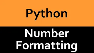Intro to Python - Basic Number Formatting