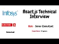 Infosys Technical Interview Experience Senior Consultant Reactjs Interview Question UI Developer
