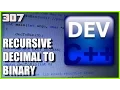 C Recursion Convert decimal to binary number