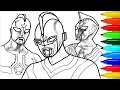 Ultraman Scott Jomas Justice Coloring Pages Colouring Pages for Kids with Colored Markers