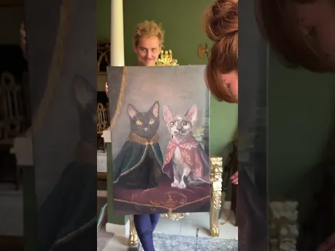 My boyfriend painted my cats!!!