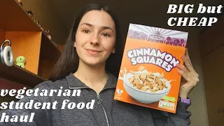 vegetarian budget uni student food haul lidl