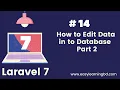 Laravel 7 CRUD How to Edit Data In to Database Part 2