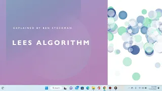 Lee Algorithm - Ben Steckman