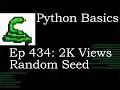 Python Basics 2K Views Random Seed
