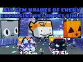 All Gem Values of All Exclusive pets in Pet Simulator X Rhe1nplayzz