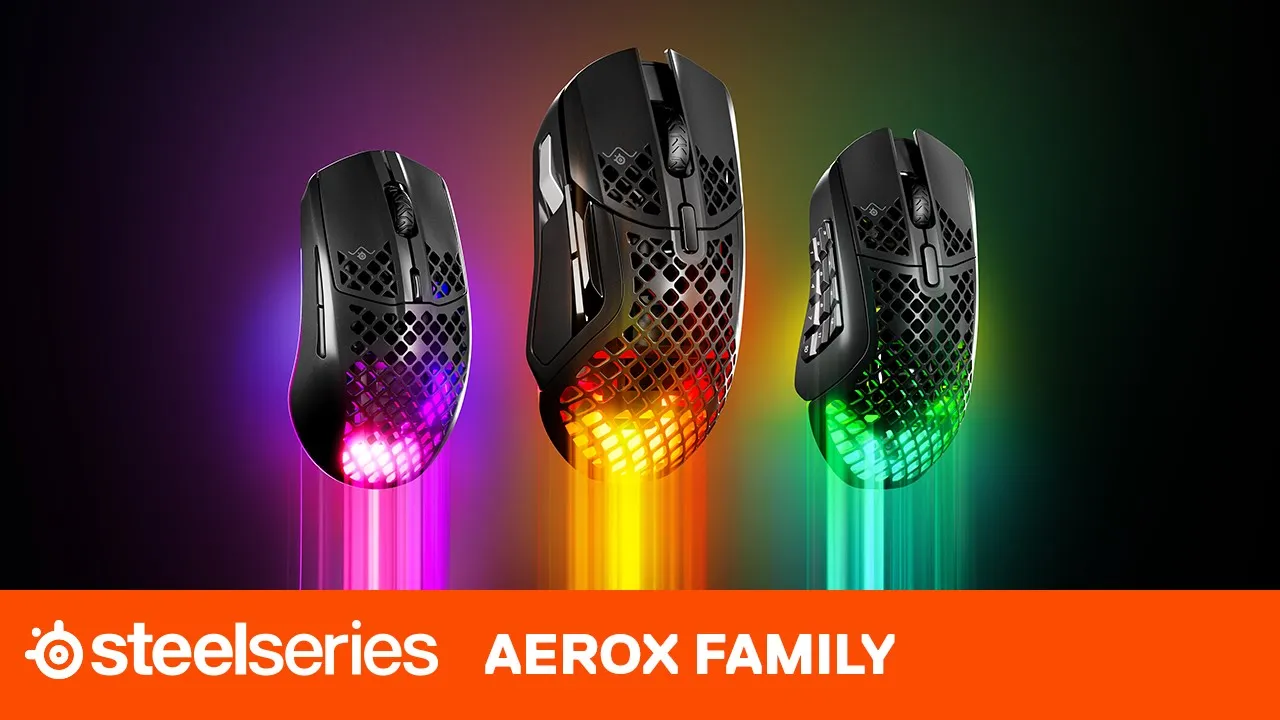 SteelSeries Aerox 9 Wireless Souris gaming - Ultra-légère 89 g - MMO/MOBA -  18 boutons réglables - Bluetooth/2,4 GHz - Batterie 180 h - Résistante à