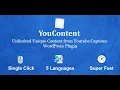 YouContent - Unlimited unique content generator from youtube captions WordPress Plugin