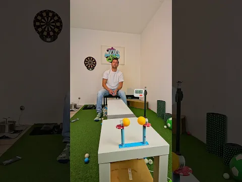 Is it even possible? Between the Ping Pong Balls! #shorts #trickshots #entertainment